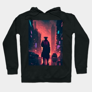 Lonely Soul In A Cyberpunk City Hoodie